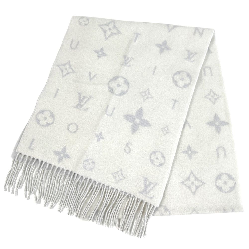 LOUIS VUITTON カシミヤマフラー ホワイト vuitton マフラー レディース ルイ ヴィトン マフラー レディースの通販
