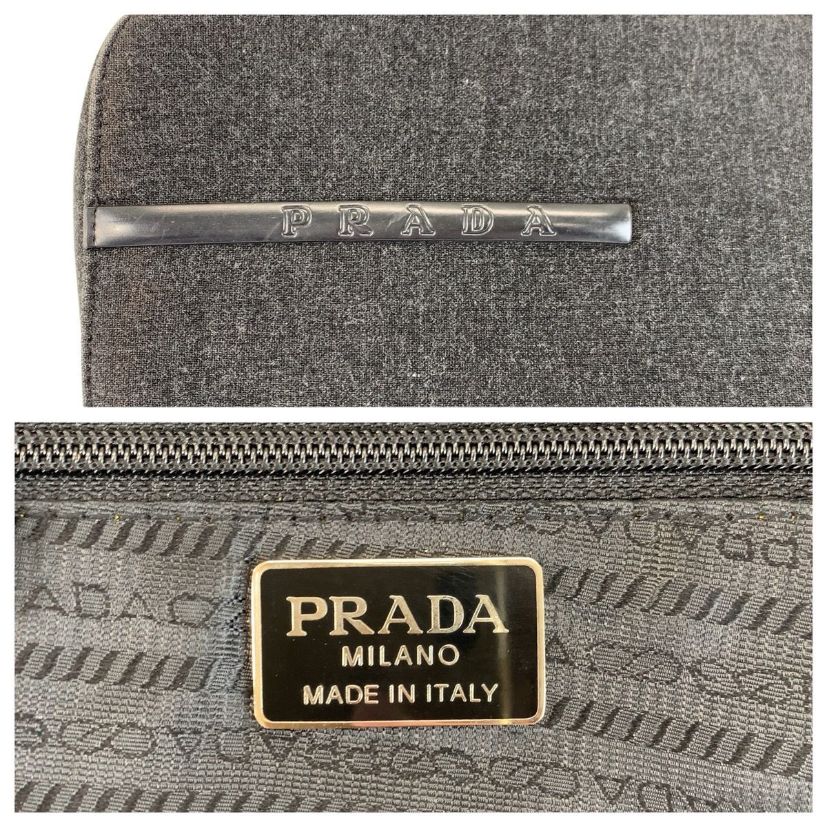 PRADA SPORTS プラダスポーツ グレー/キャンバス ハンドバッグ トート