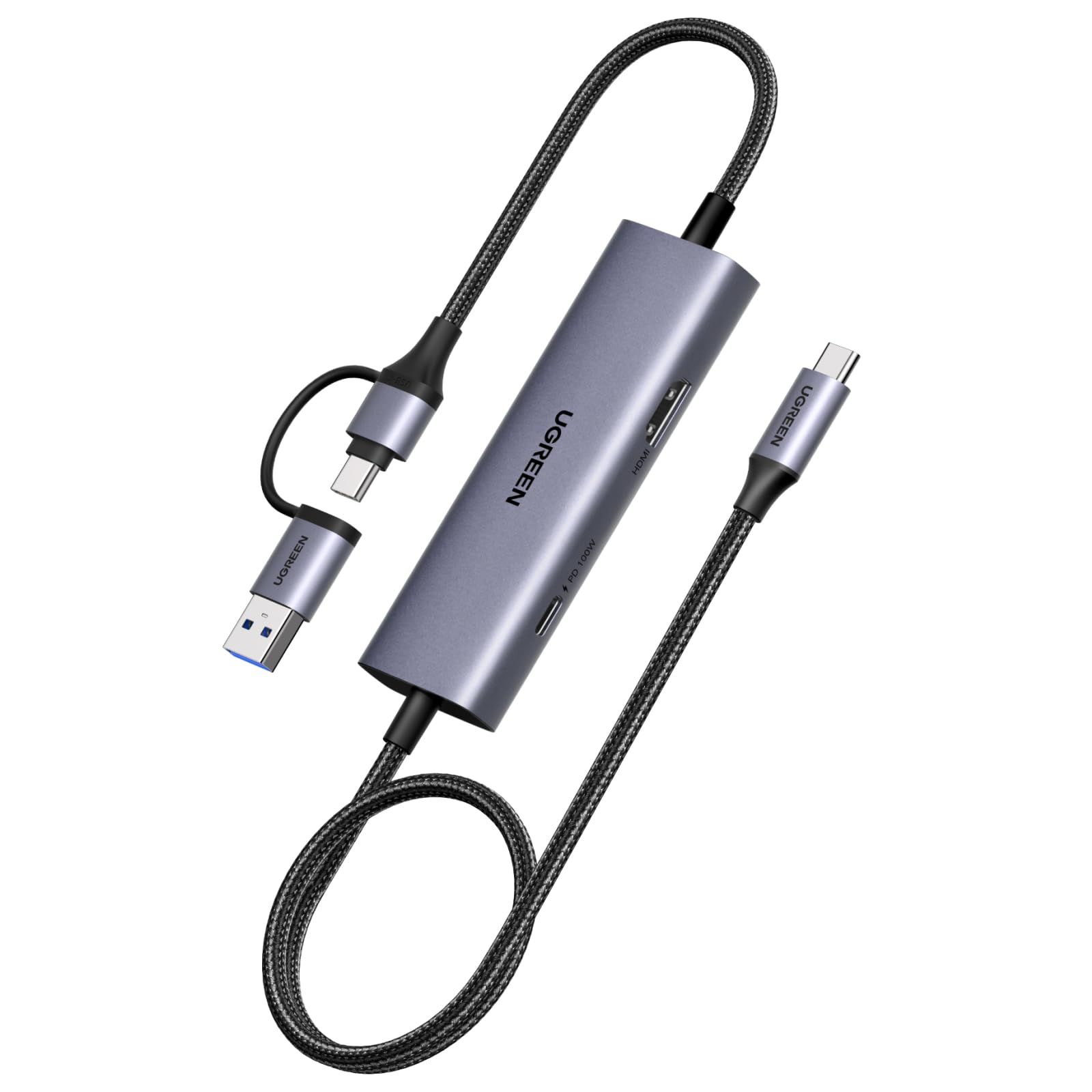 UGREEN 2K@30Hz USB-C ビデオキャプチャーカード 100W PD充電対応 4K HDMIループアウト 1080P 60fps低遅延 YUY2形式 Nintendo Switch Steam Deck Meta Quest 3 などに対応