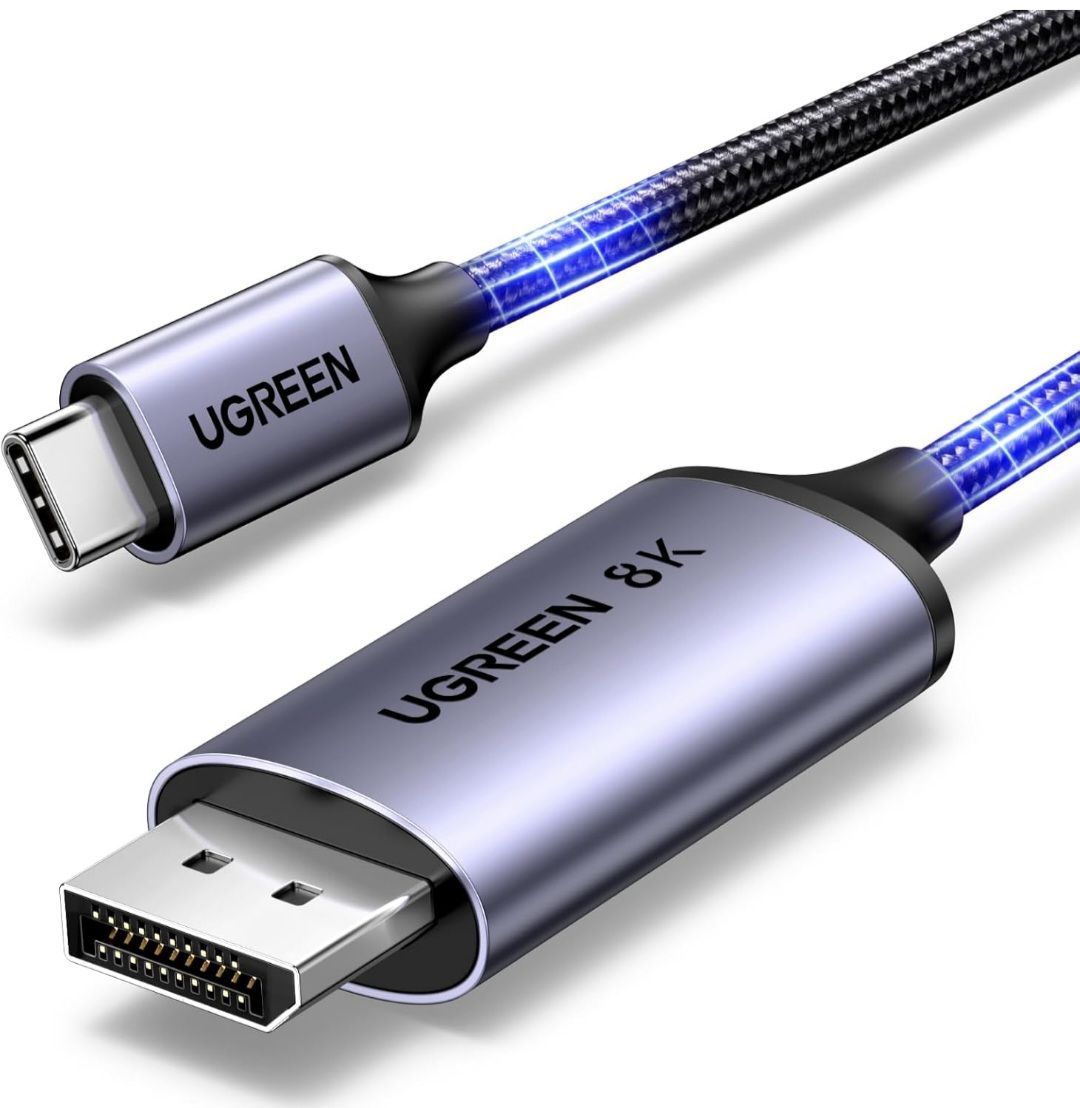 ☆UGREEN 8K 60Hz USB C DisplayPort 変換ケーブル【CからDPへ単方向