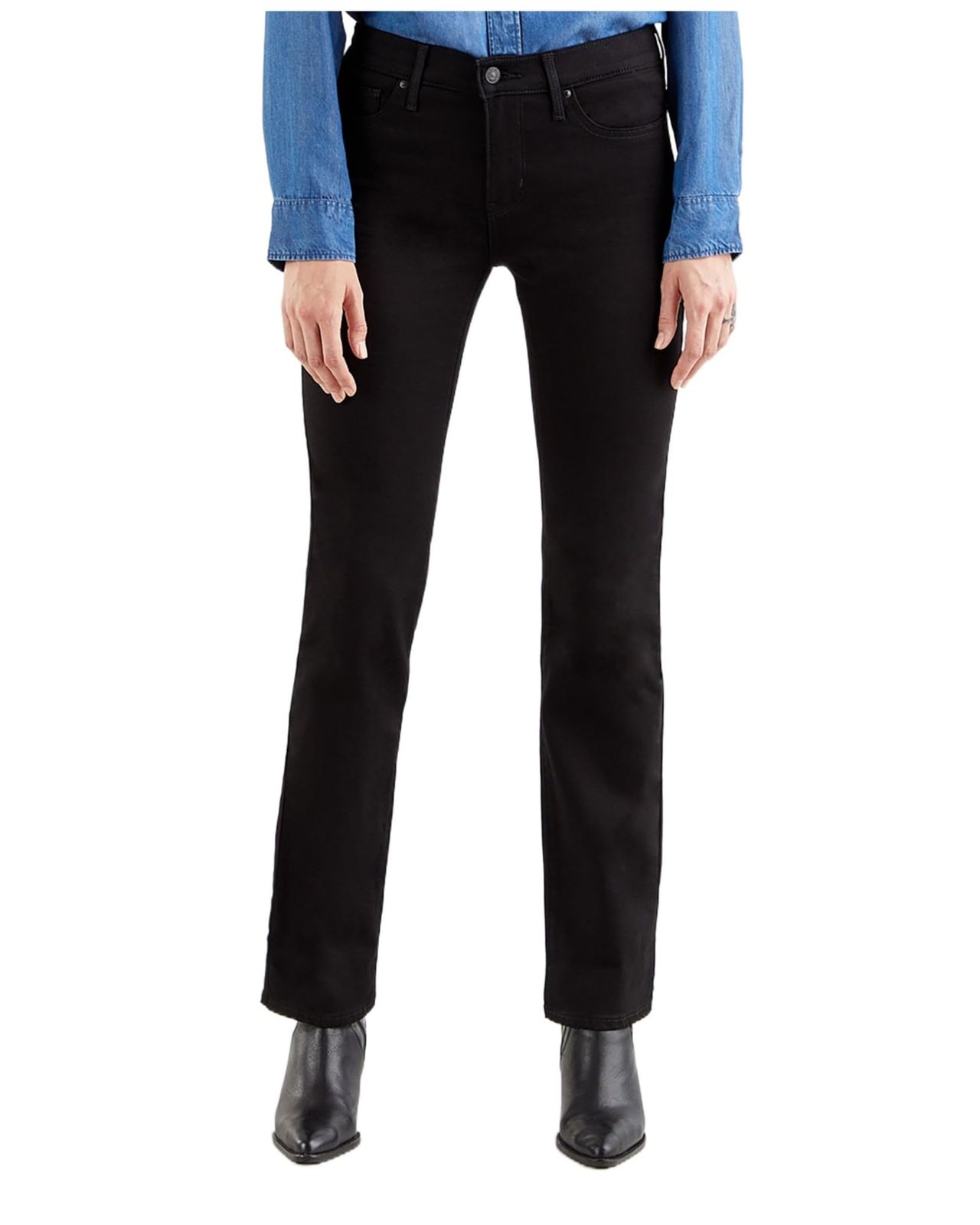 [リーバイス] ジーンズ 314 SHAPING ストレート ストレッチ レディース 19631-0000 US W26 L30 [SOFT BLACK] [W26 / L30]