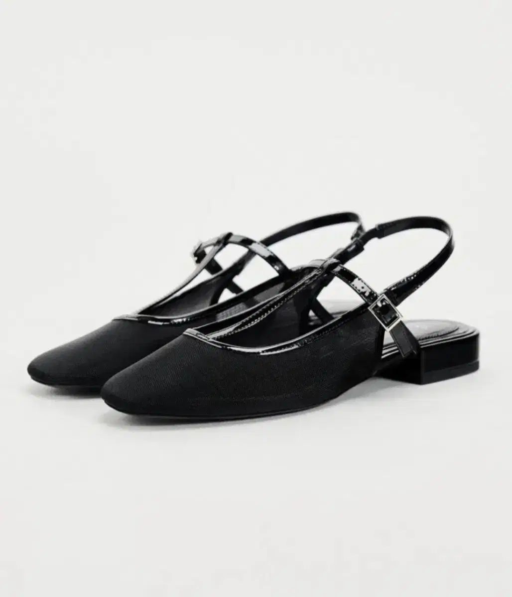 ZARA メッシュ スリングバック 夏 シューズ ストラップ サンダル フラット メリージェーン 40 255