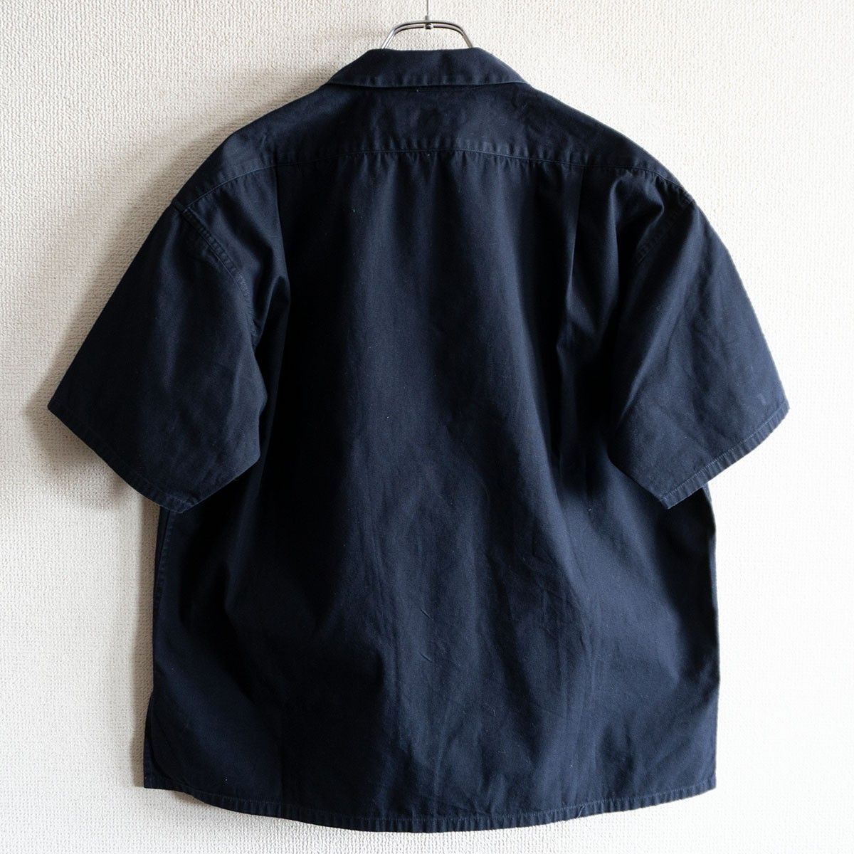 人気】NIGEL CABOURN 【OPEN COLLAR SHIRT COTTON TWILL】46 ネイビー