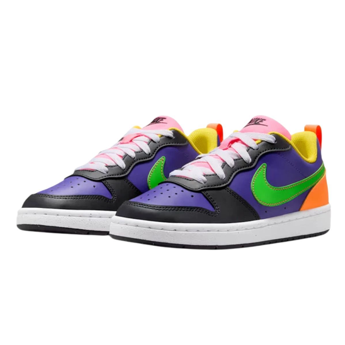 NIKE ナイキ COURT BOROUGH LOW RECRAFT GS コート ボロー ロー リクラフト ジュニア キッズ スニーカー パープル DV5456-502 紐 通学 靴