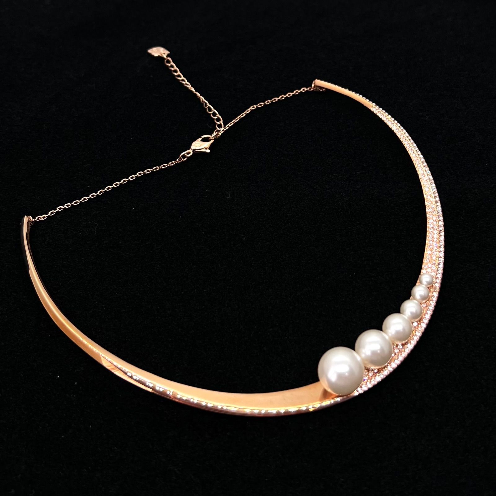 美品☆ SWAROVSKI スワロフスキー Fundamental ネックレス パール 