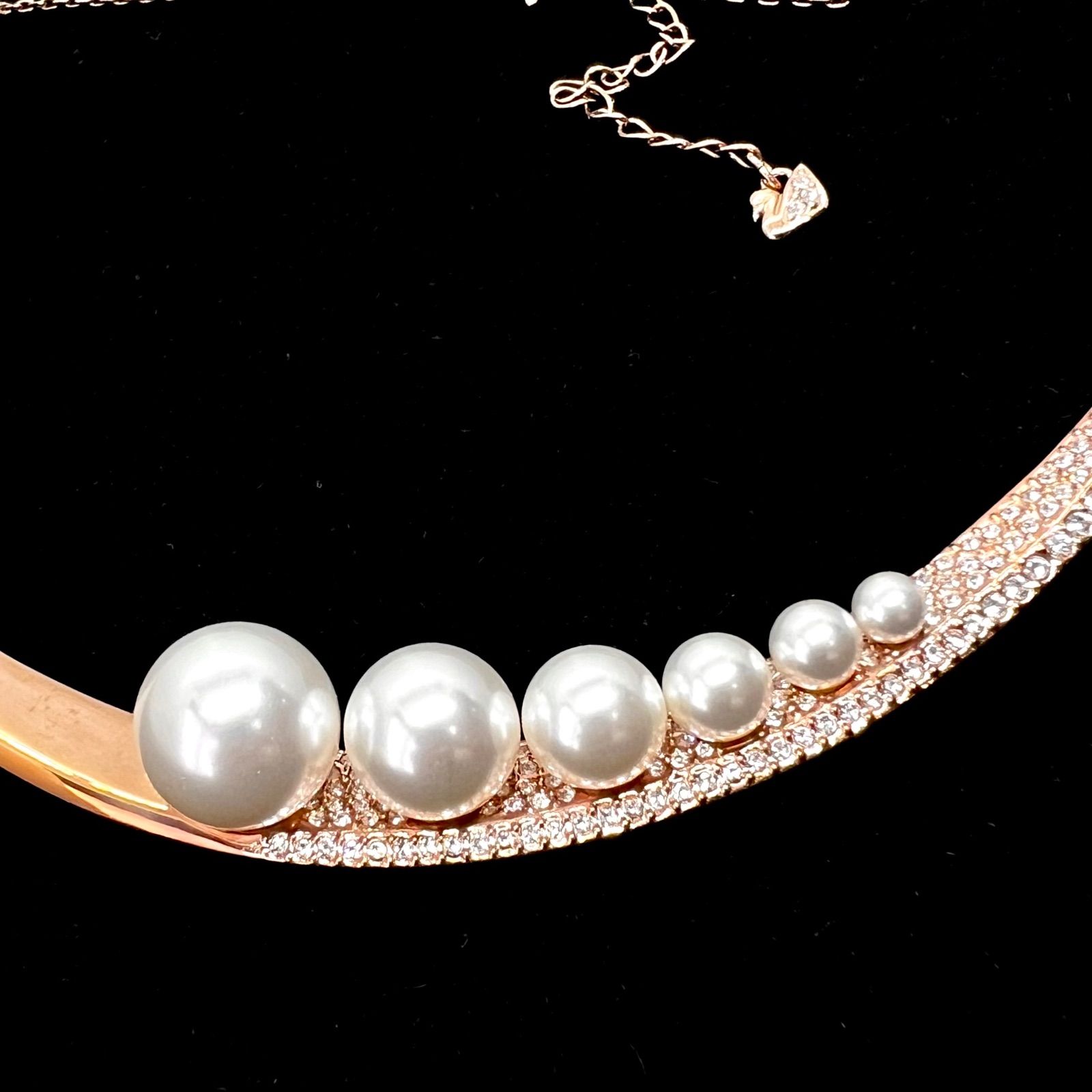 美品☆ SWAROVSKI スワロフスキー Fundamental ネックレス パール 