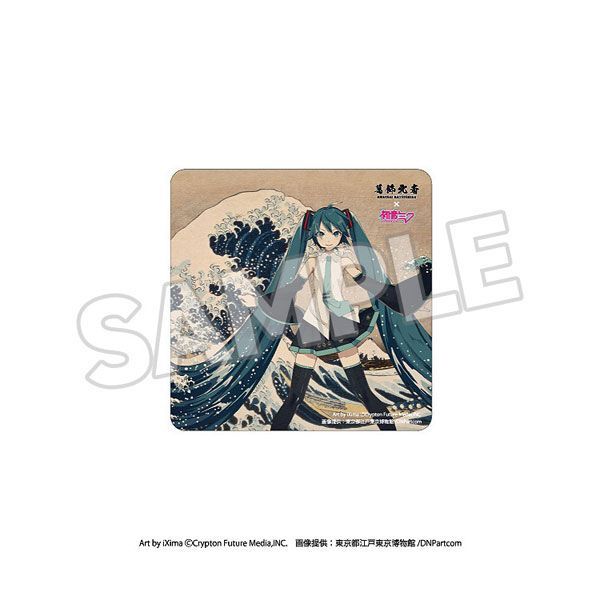 葛飾北斎×初音ミク カーマグネット 冨嶽三十六景 神奈川沖浪裏 - メルカリ