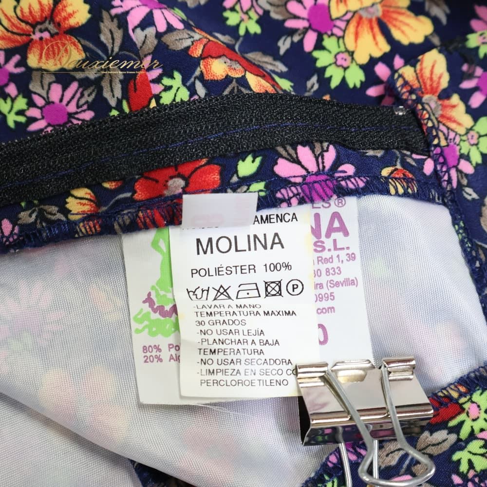フラメンコ 衣装 MOLINA モリーナ ファルダ スカート ネイビー系 フラメンコ 衣装 MOLINA モリーナ ファルダ スカート ネイビー系