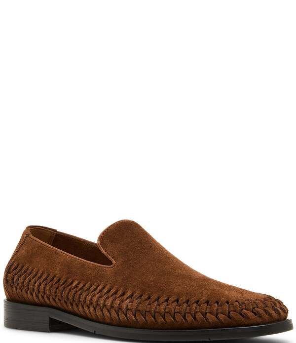 スティーブ マデン メンズ シューズ スリッポン・ローファー スエード Steve Madden Mens Newbury Suede Woven Sidetail Slip On Loafers Tobacco