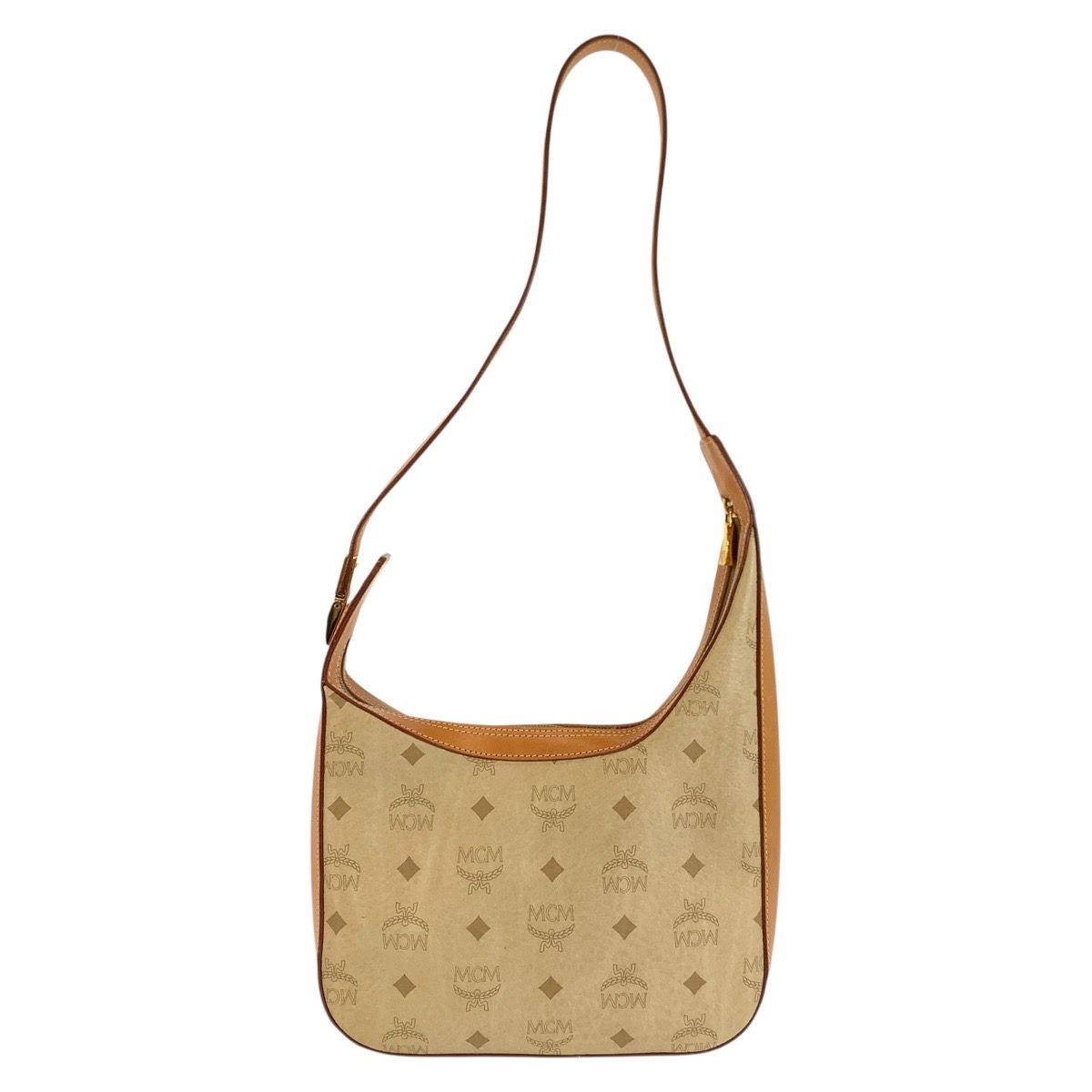 美品 MCM エム シー エム ヴィセトス ブラウン ゴールド金具 レザー ショルダーバッグ ポシェット レディース 600659 【中古】 MCM - 美品 MCM エム シー エム ヴィセトス ブラウン ゴールド金具