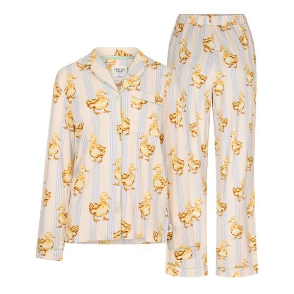 チェルシーピア レディース アンダーウェア ナイトウェア Chelsea Peers Womens Long Sleeve Pyjama Set Fluffy Duck