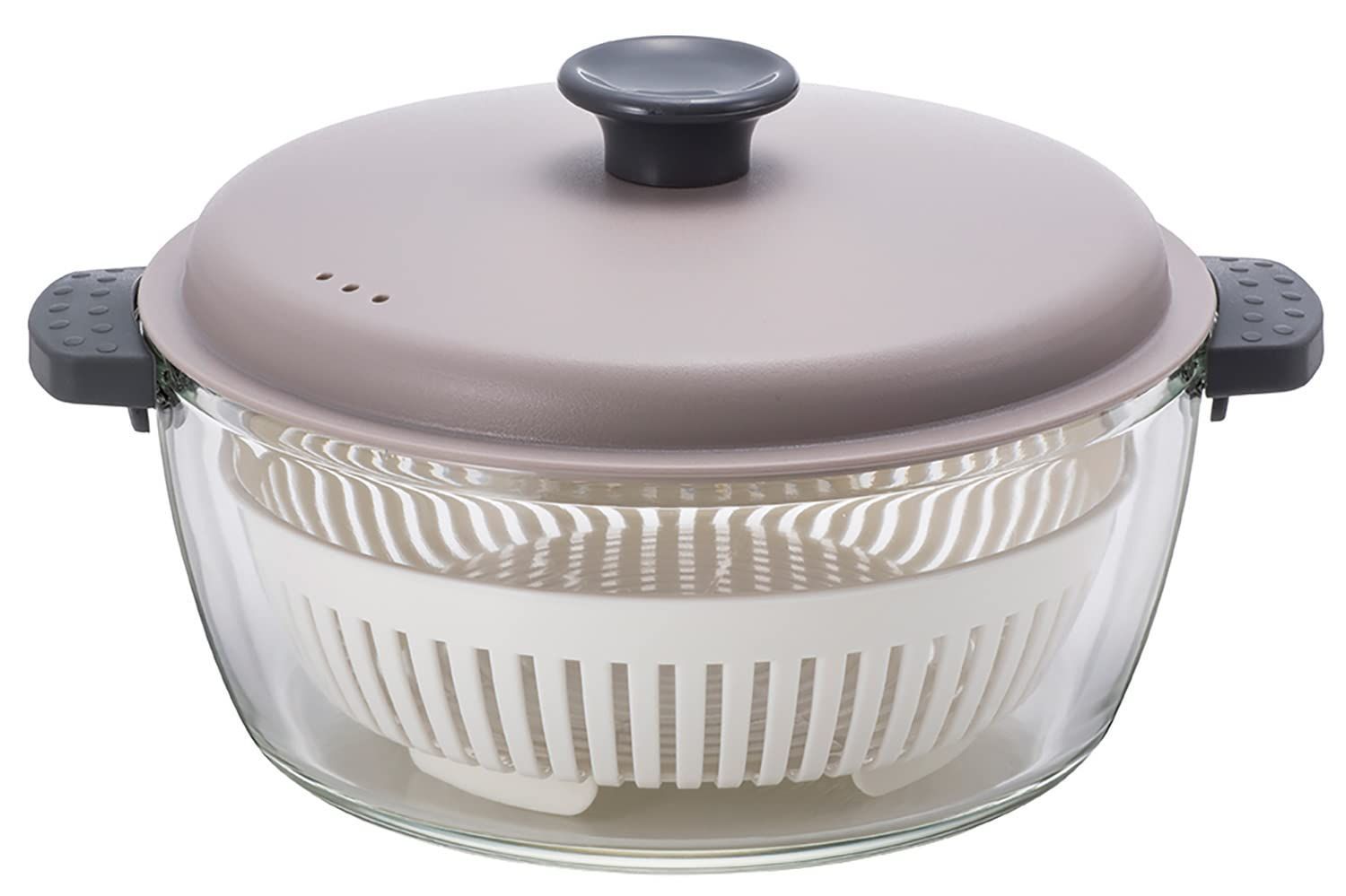 【売切注意】 鍋 2.0L 耐熱ガラス グレー オーブン調理 LLG486 電子レンジ調理 ロック&ロック ベストコ