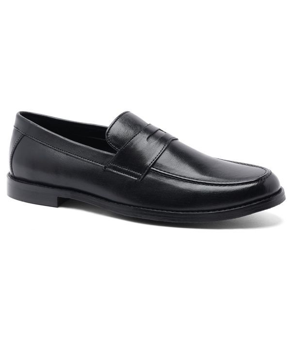 アンソニー ヴィア メンズ シューズ スリッポン・ローファー レザー ローファー Anthony Veer Mens Sherman Penny Loafer SlipOn Leather Shoe Black ブラック
