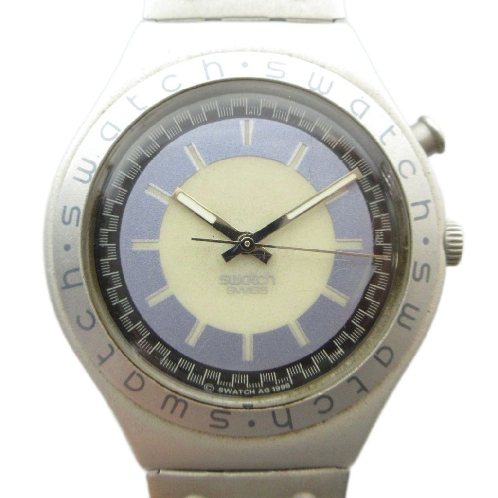 スウォッチ SWATCH IRONY 腕時計 ウォッチ クォーツ ロゴ シルバー色 ■GY11 /MQ