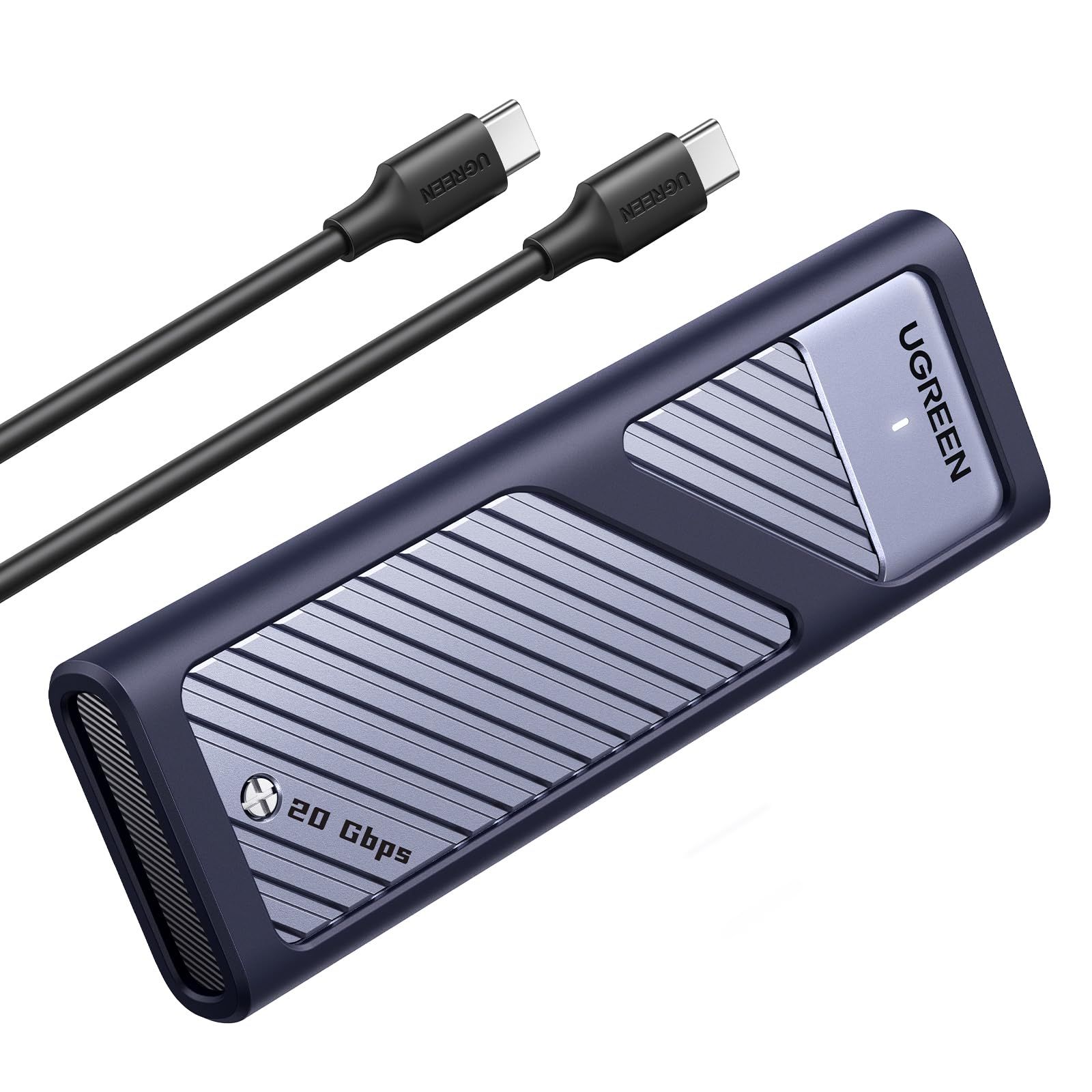 UGREEN M.2 SSD 外付けケース M.2 SSD ケース 【USB 3.2 Gen 2×2】 20Gbps高速転送 NVME/SATA両対応 8TB大容量対応 m.2 ハードディスクケース NVMe SATA M-Key/M+B Key S ...