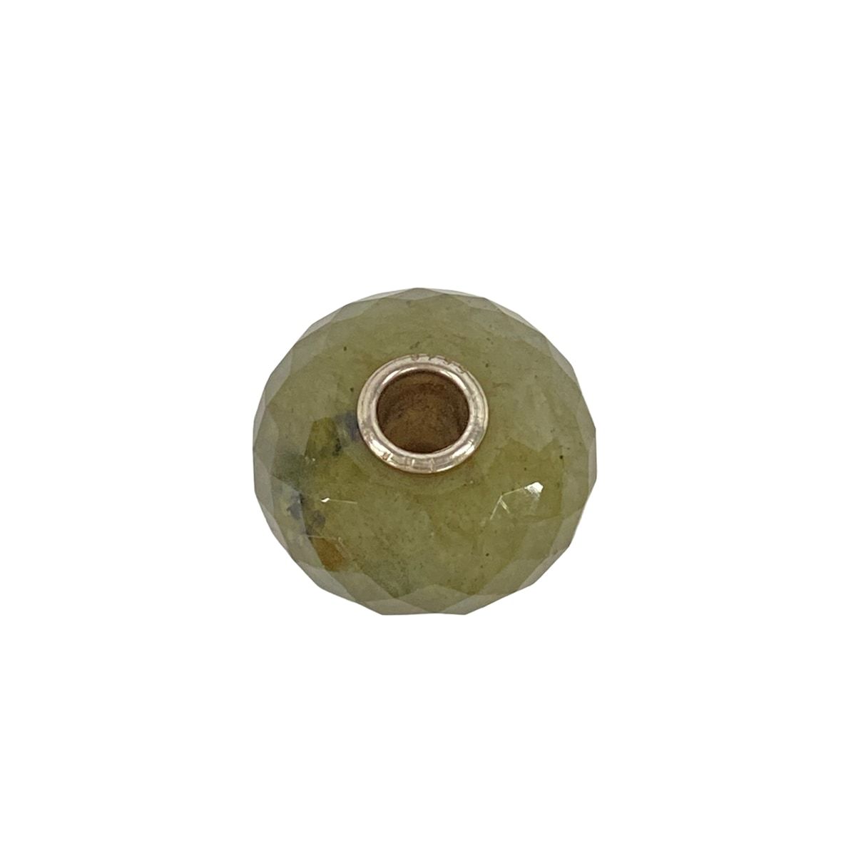 TROLLBEADS(トロールビーズ) ペンダントトップ - カーキ×シルバー