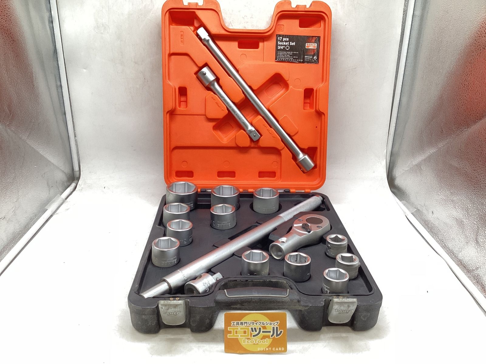 【中古品】Bahco SLX17 ☆BAHCO/バーコ ソケットレンチセット[17点] [IT_2SP4G][豊田][M04]