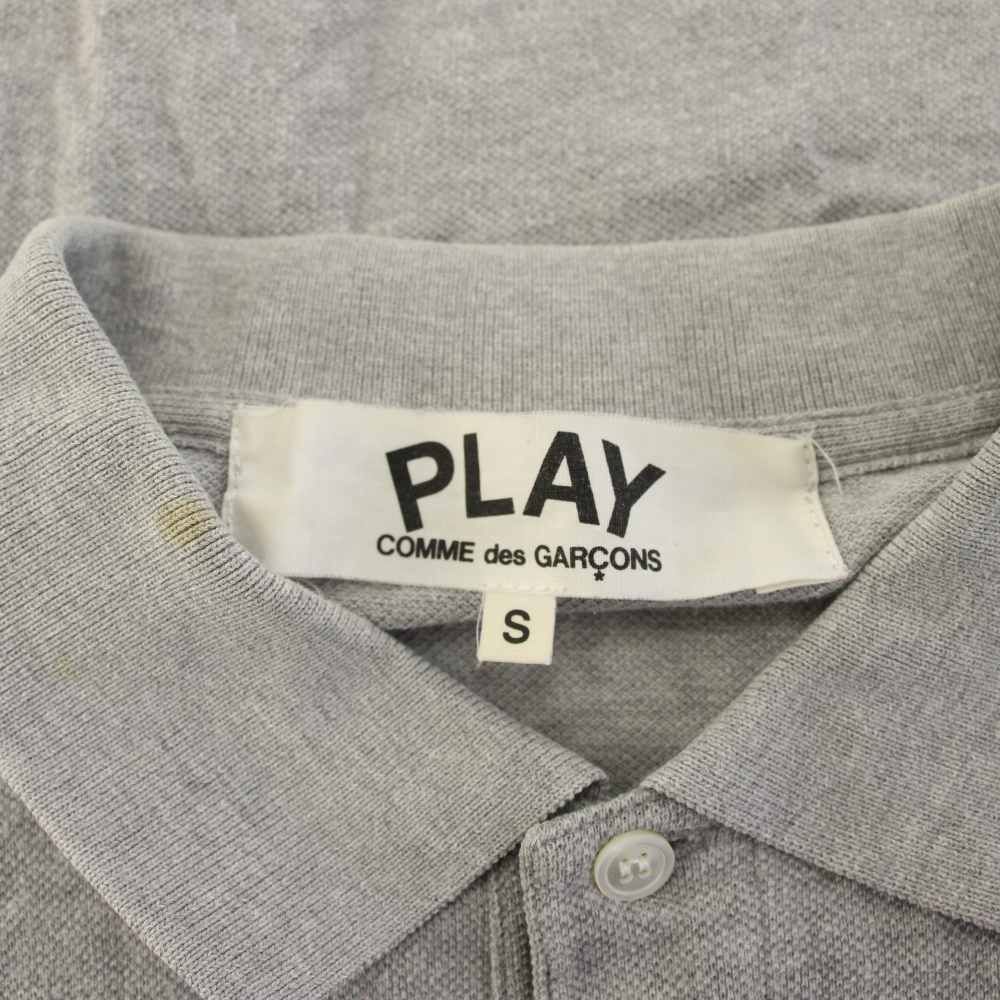PLAY COMME des GARCONS 半袖ポロシャツ グレー Mサイズ PLAY COMME des GARCONS プレイ コムデギャルソン COMME des GARCONS