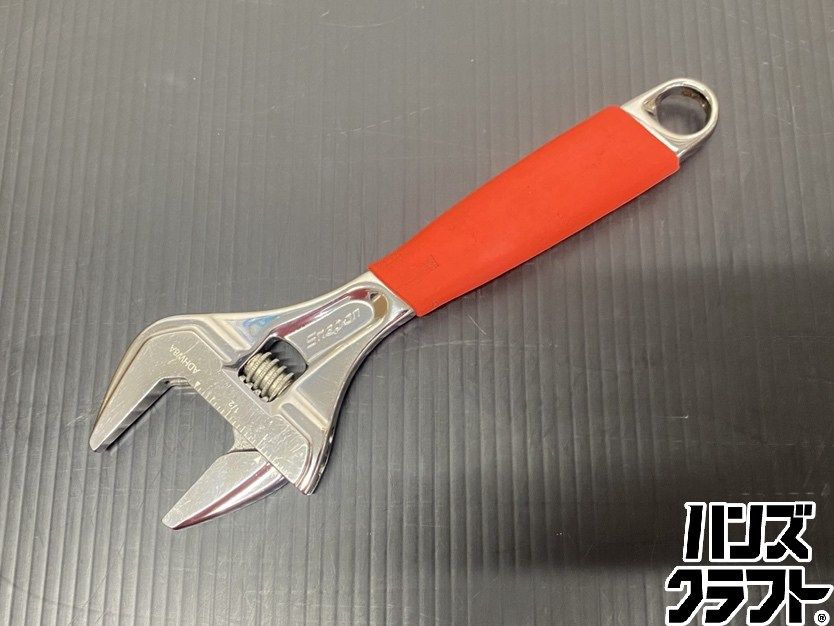 ●【送料無料】【中古品】Snap-on スナップオン ADHW8A アジャスタブルレンチ モンキーレンチ 全長:203mm ジョウの開口:38mm