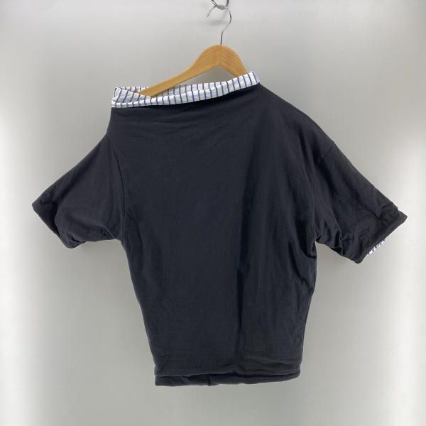 DRIES VAN NOTEN ハイネックストライプシャツ 中古】DRIES VAN NOTEN 24SS ストライプ レイヤー ハイネック S/S T