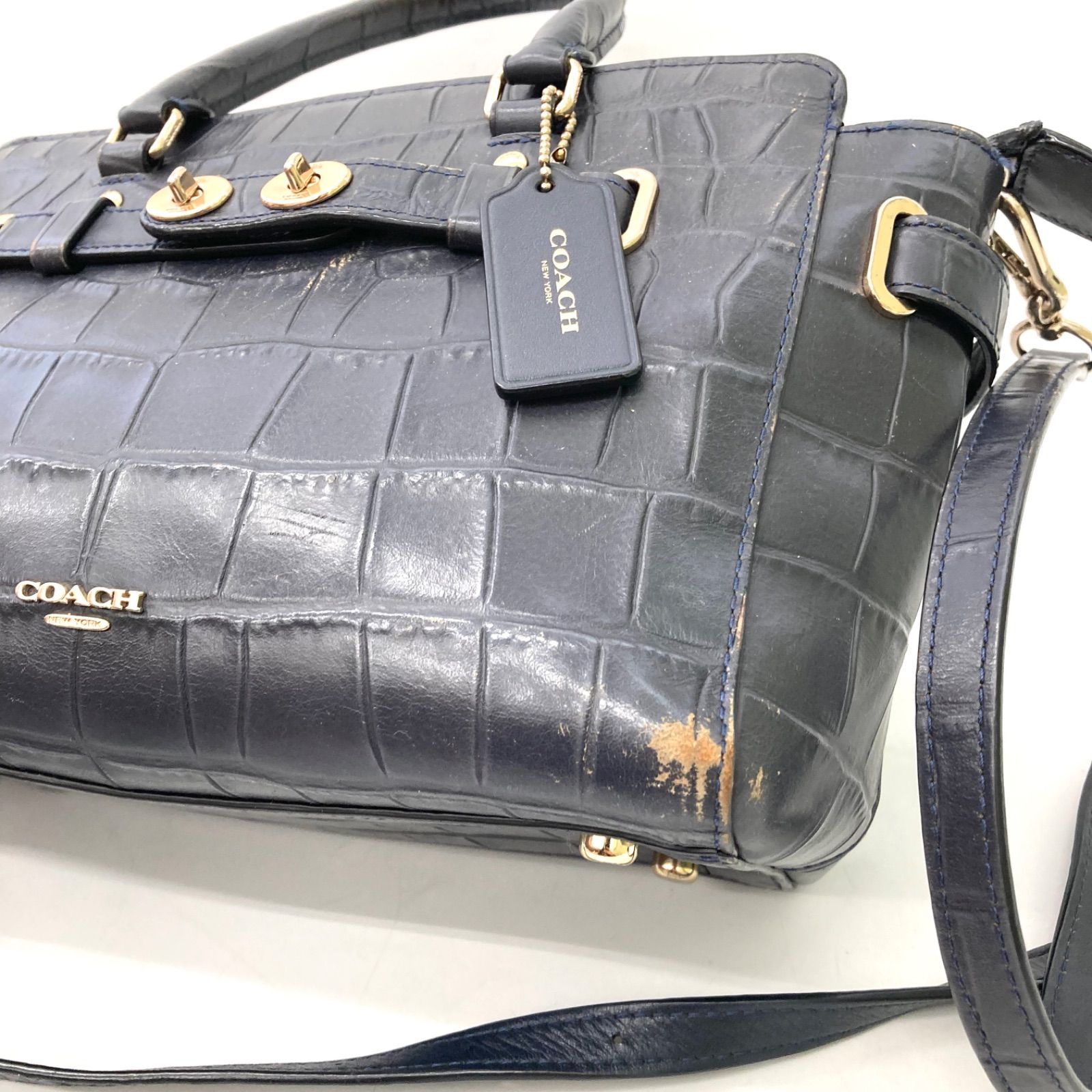 COACH】コーチ ブレイクキャリーオール ショルダーバッグ ネイビー 