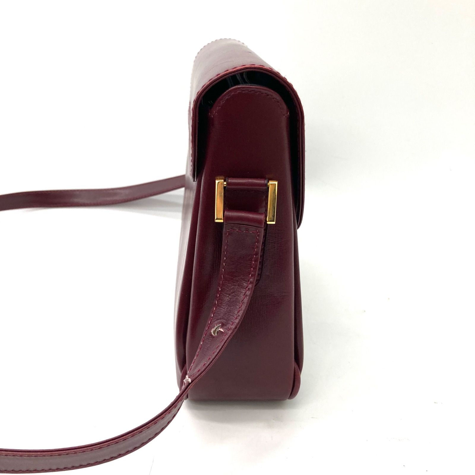 BALLY バリー ショルダーバッグ ボルドー レディース ブランド Bally（バリー） 美品/ BECKIE ロゴ金具 レザー ショルダーバッグ