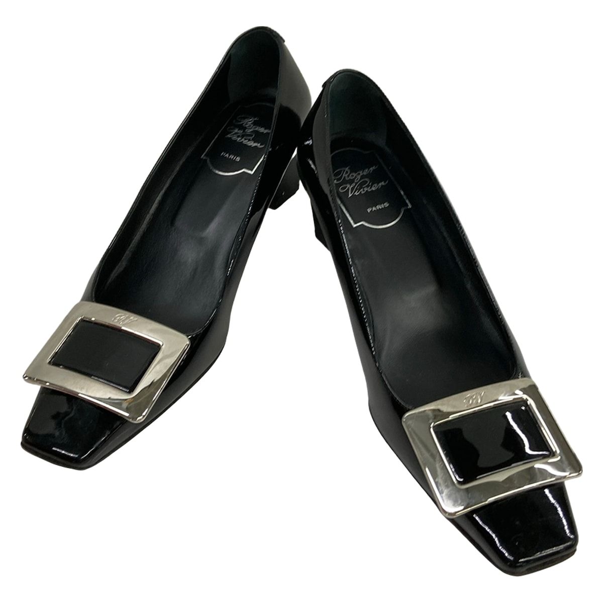 RogerVivier(ロジェヴィヴィエ) パンプス 36 レディース - 黒×シルバー