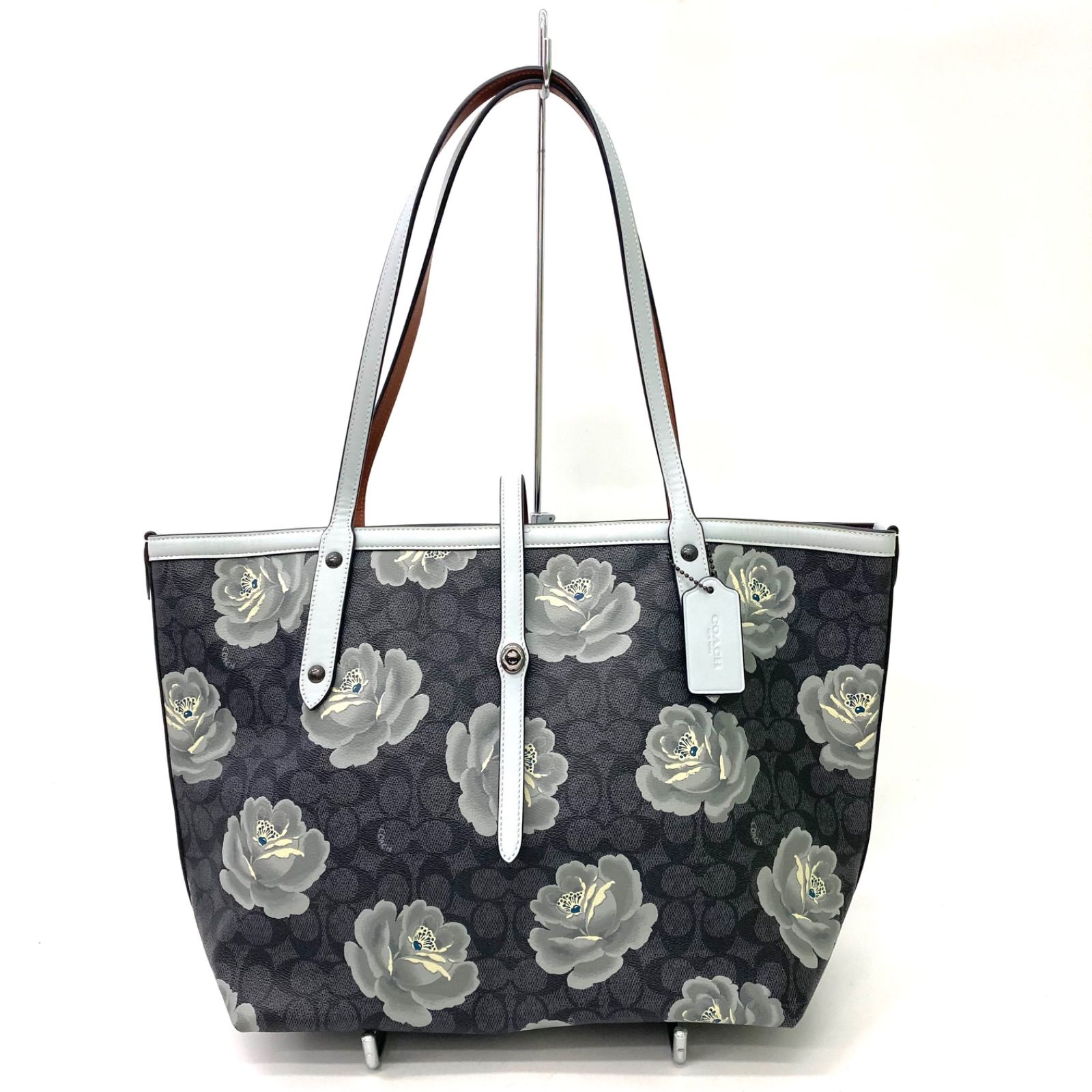 COACH】コーチ トートバッグ 花柄 ブルー系 レディース☆ - メルカリ
