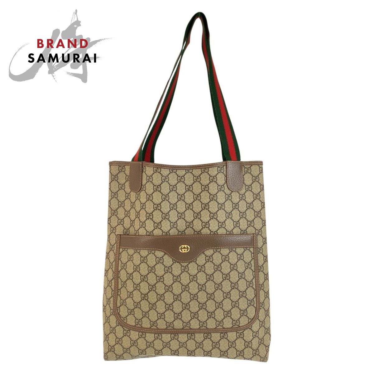 美品 GUCCI グッチ シェリーライン ベージュ GGスプリームキャンバス 