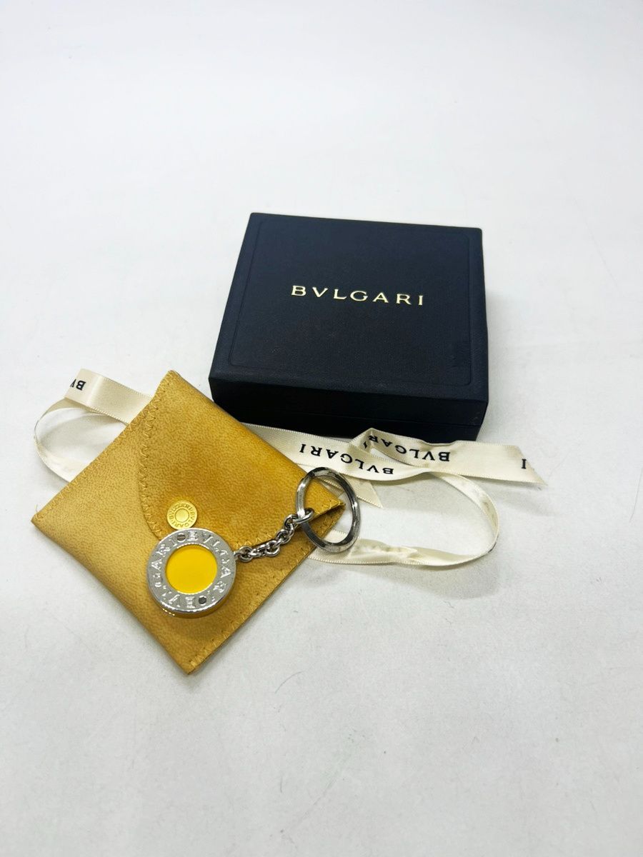 BVLGARI ブルガリ ブルガリブルガリ キーリング キーホルダー SV925 シルバー イエロー 黄色　M568