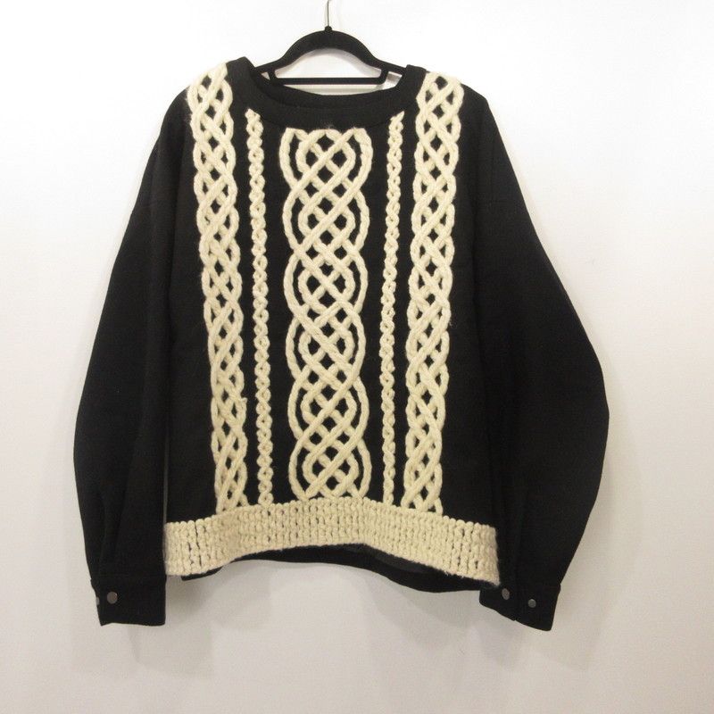 【姫路東店】 中古 TAAKK | ターク その他トップス KNIT EMBROIDERY PULLOVER TA18AW-PO015 ブラック サイズ:3 【104】
