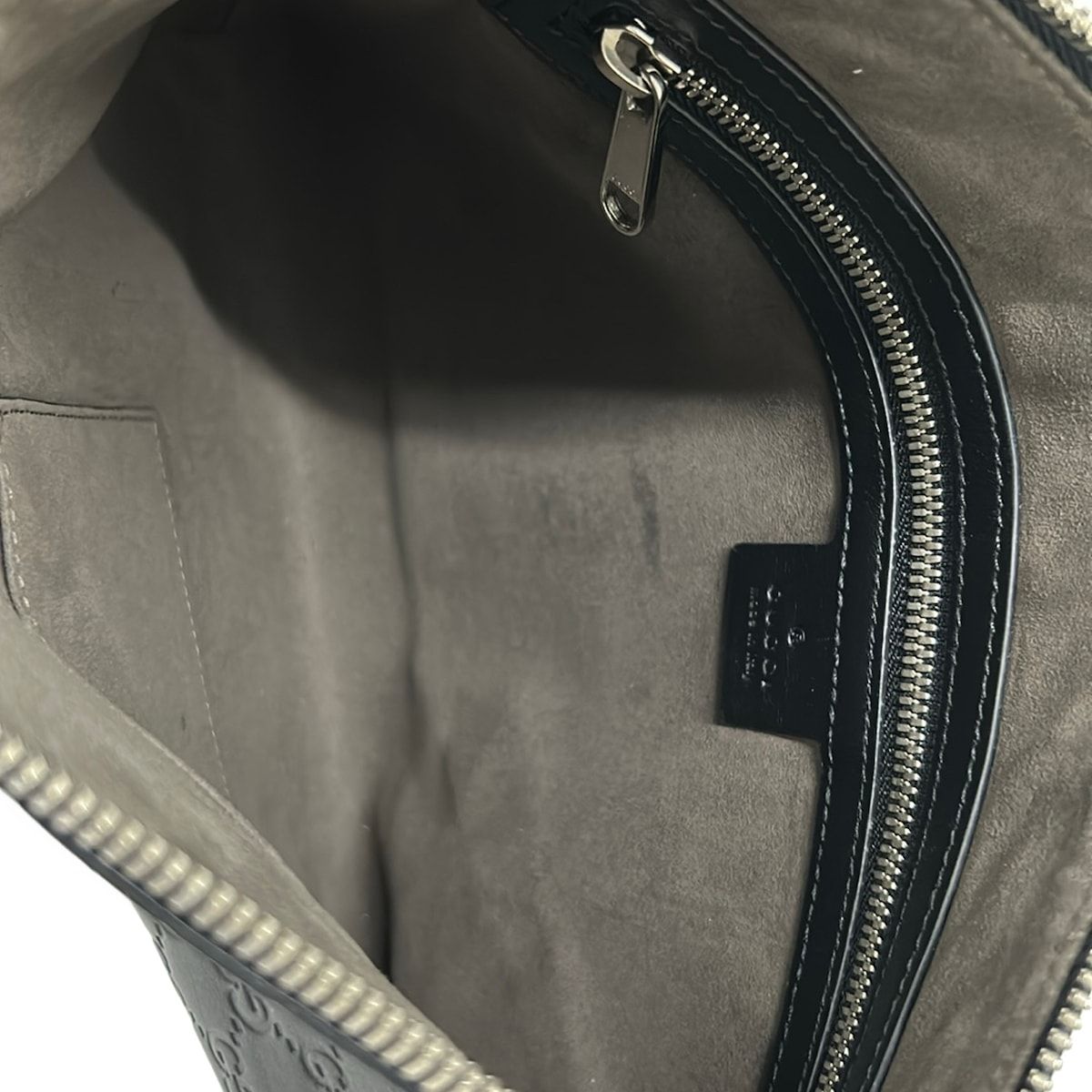 セカンドバッグ シマライン 0 GUCCI(グッチ) 黒 レザー - メルカリ 