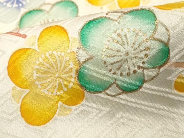 平和屋着物●豪華振袖　舞花文　暈し染め　金彩　正絹　逸品　AABG3441ph 平和屋着物□豪華振袖 枝花文 暈し染め 金彩 正絹 逸品 CABG6434xe