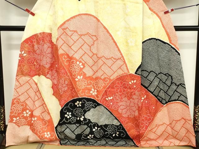 平和屋着物＊夏物　小紋　紗　花丸文　正絹　逸品　AABE2675jd 平和屋着物＊夏物 小紋 紗 花丸文 正絹 逸品 AABE2675jdの通販 by 平和