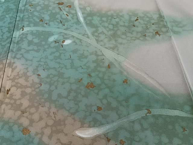 平和屋着物＃羽織　横段文　暈し染め　正絹　逸品　CABF1362in 平和屋着物○長襦袢 無双仕立て 横段舞桜文 暈し染め 正絹 逸品