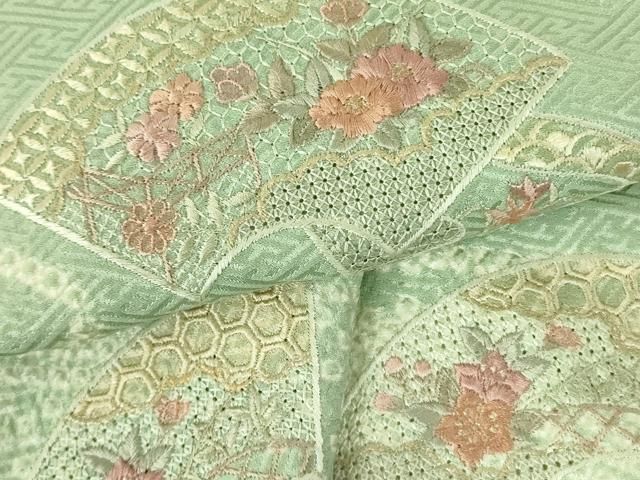 平和屋着物▽中国三大刺繍 スワトウ刺繍 汕頭刺繍 総刺繍 訪問着 絞り