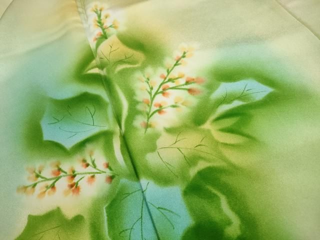 平和屋着物▽上質な小紋　単衣　手描き　草花文　暈し染め　正絹　逸品　AABD0084fy 楽天市場】平和屋着物▽上質な小紋 単衣 作家物 草花文 正絹 逸品