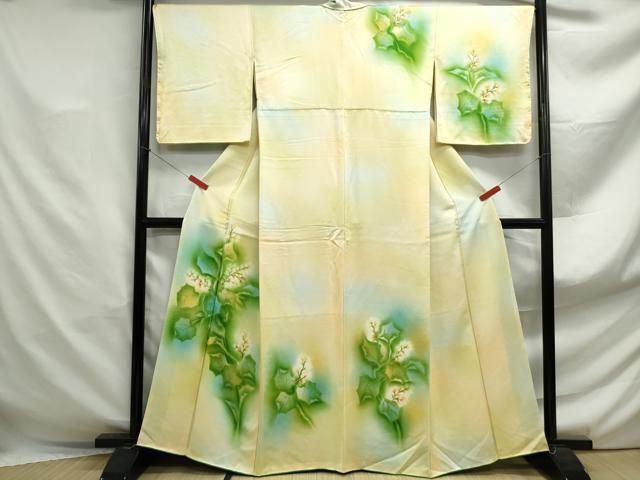 平和屋着物●極上　訪問着　草花文　暈し染め　飴色地　逸品　CZAA4981s6 平和屋着物□訪問着 草花文 暈し染め 金彩 正絹 逸品 CABF5768oy