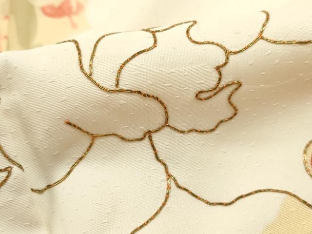 平和屋着物●極上　小紋　モール　舞蝶文　鉄御納戸色地　逸品　未使用　DZAB4422kh6 平和屋着物□極上 夏物 仁伍エ門 綿麻縮 縞 小千谷織物 証紙付き 逸品