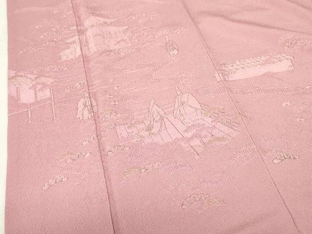平和屋着物▽中国三大刺繍 スワトウ刺繍 汕頭刺繍 総刺繍 訪問着 人物