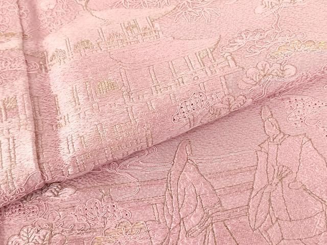 平和屋着物▽中国三大刺繍 スワトウ刺繍 汕頭刺繍 総刺繍 訪問着 人物