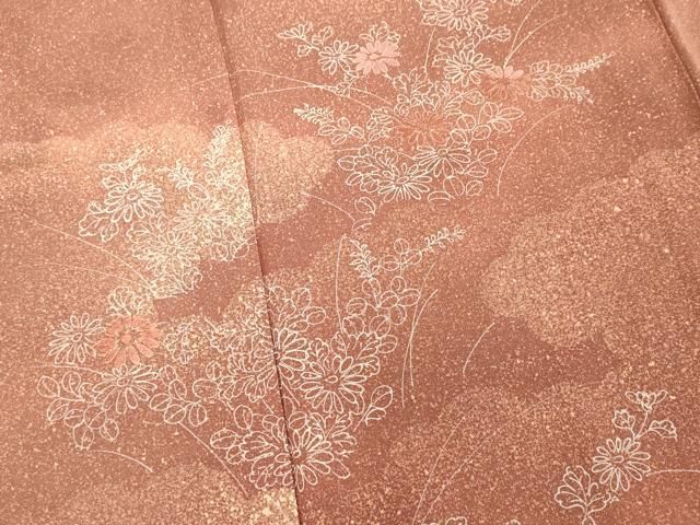 平和屋着物□訪問着 刺繍 草花文 暈し染め 正絹 逸品 DABF4461cd