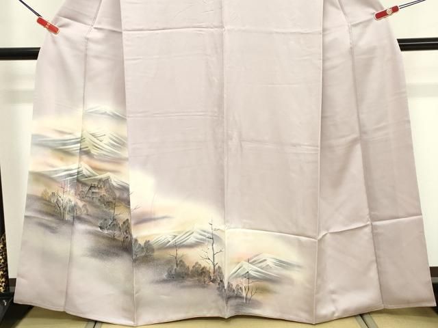 平和屋着物□訪問着 手描き 遠山風景文 暈し染め 正絹 逸品 DABF4463cd