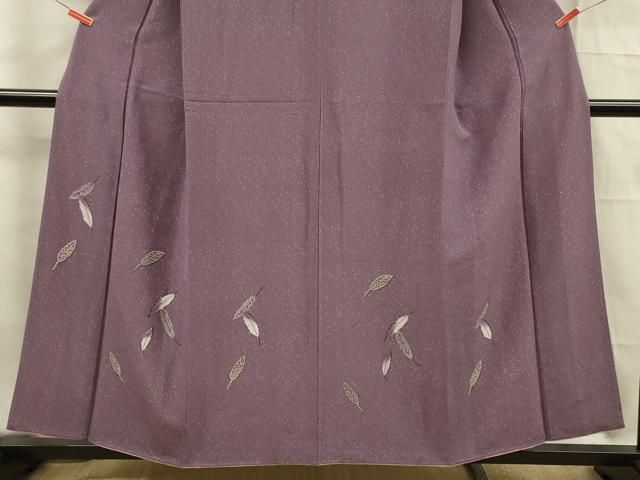 平和屋着物●中国三大刺繍　相良刺繍　小紋　舞葉文　金彩　正絹　逸品　CABD9259gh 平和屋着物○中国三大刺繍 相良刺繍 小紋 舞葉文 金彩 正絹 逸品