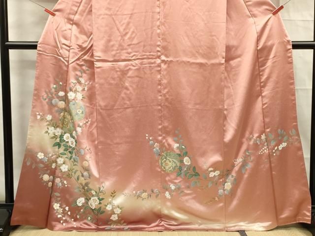 平和屋着物□訪問着 雪輪花文 暈し染め 金彩 正絹 逸品 DABF0925ya