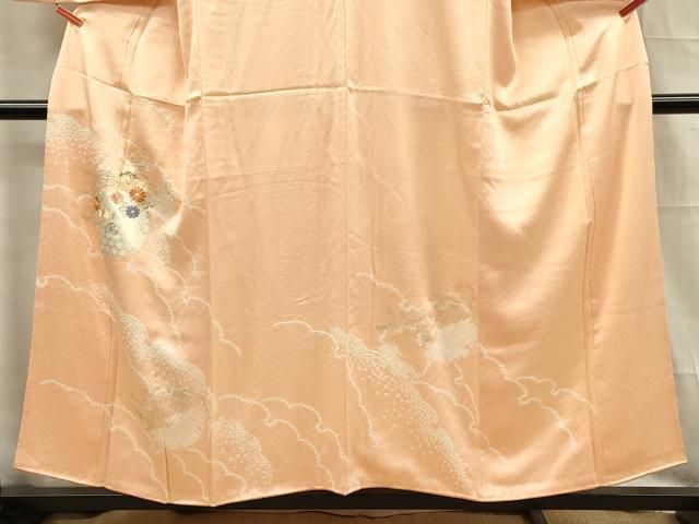 平和屋着物□訪問着 駒刺繍 絞り 雪輪花松文 金彩 正絹 逸品