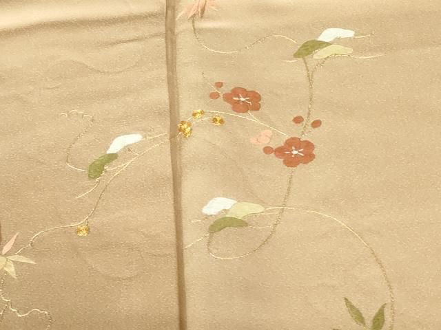 平和屋着物▽訪問着 駒刺繍 総刺繍 枝花 暈し染め 金糸 井筒屋扱い