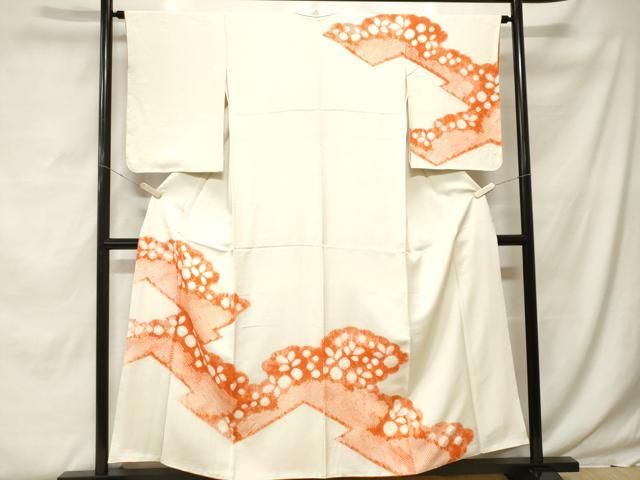 平和屋着物■訪問着　絞り　雲取り花文　正絹　逸品　CABF9856ev