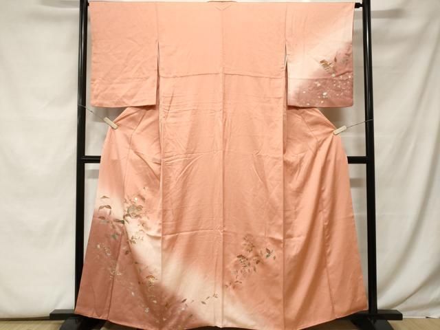 平和屋着物■中国三大刺繍　スワトウ刺繍　訪問着　螺鈿　蔦の葉草花文　暈し染め　金銀彩　鈴乃屋扱い　正絹　逸品　CABF9864ev