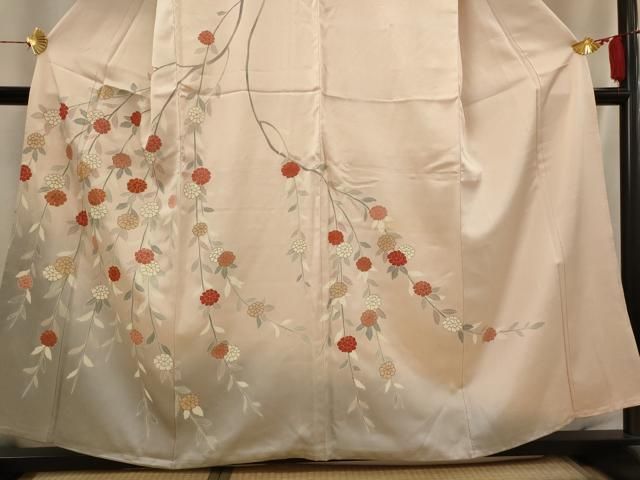平和屋着物●清次郎　手描き　色無地　枝花文　山葵色　正絹　逸品　AABG9587ph 楽天市場】平和屋着物○染芸研究所 創め司 奥村右子 訪問着 枝花文 暈